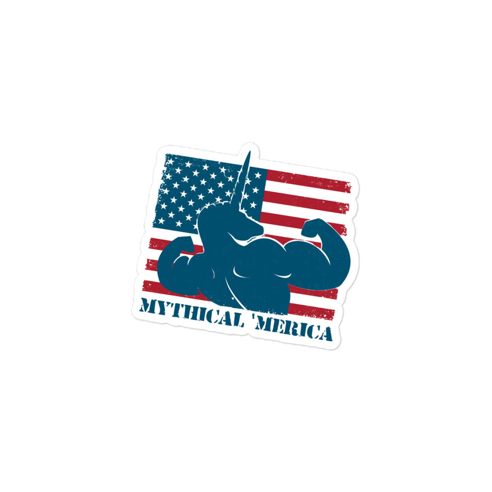 Mythical 'Merica Sticker by Unicorn Muscle - Unicorn Muscle