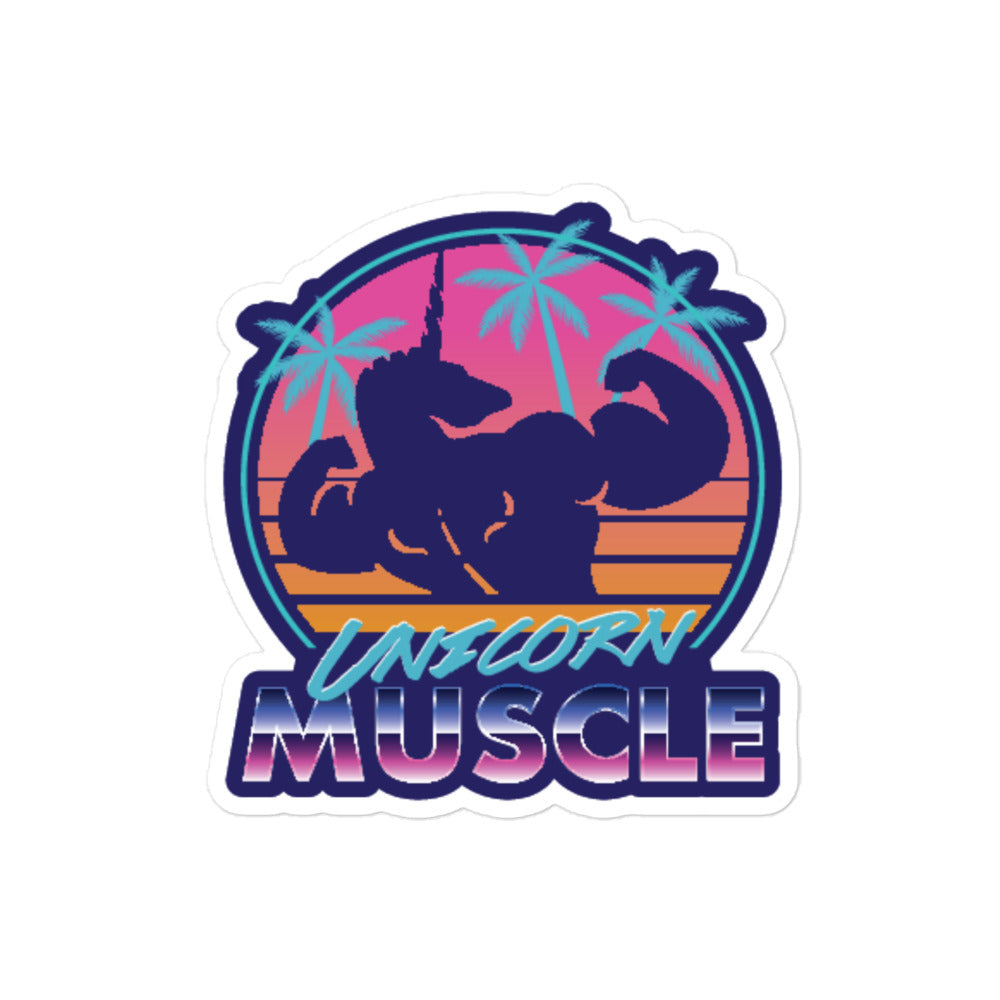 80s Unicorn Sticker by Unicorn Muscle - Unicorn Muscle