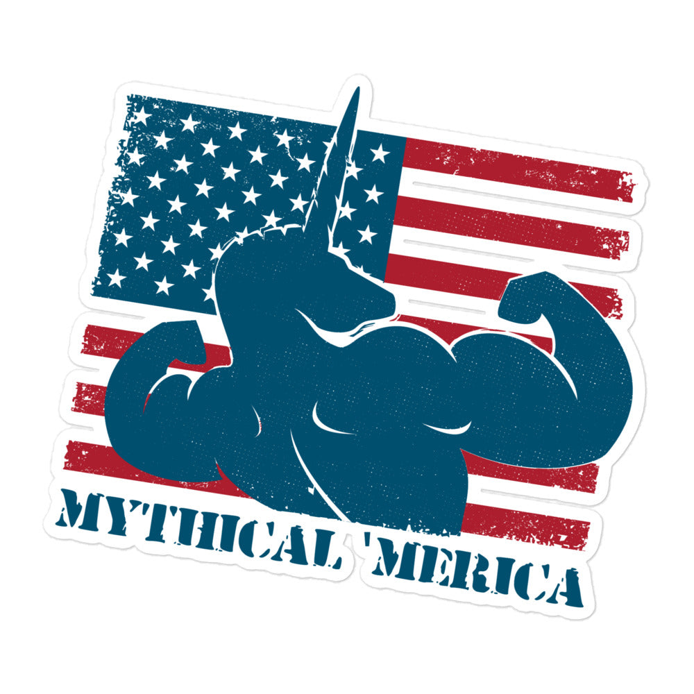 Mythical 'Merica Sticker by Unicorn Muscle - Unicorn Muscle