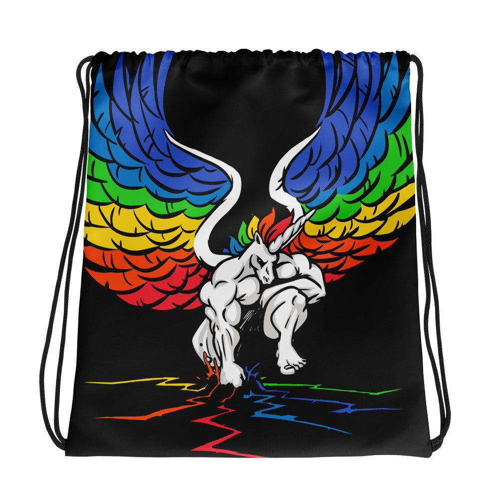 Pride Ground Drawstring bag by Unicorn Muscle - Unicorn Muscle