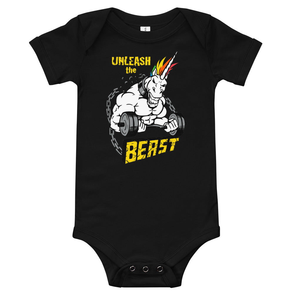Unleash the Beast infant bodysuit by Unicorn Muscle - Unicorn Muscle