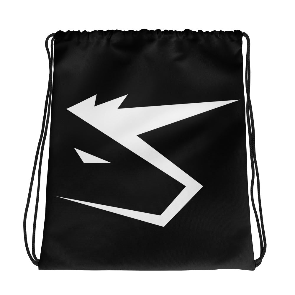 Gym Unicorn Black Drawstring Bag by Unicorn Muscle - Unicorn Muscle