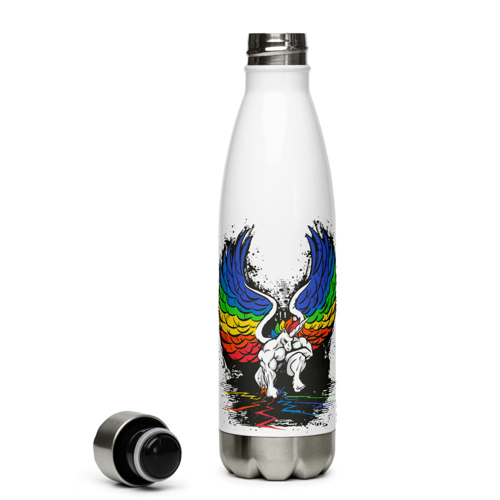 Stand Our Ground Pride Stainless Steel Water Bottle by Unicorn Muscle - Unicorn Muscle